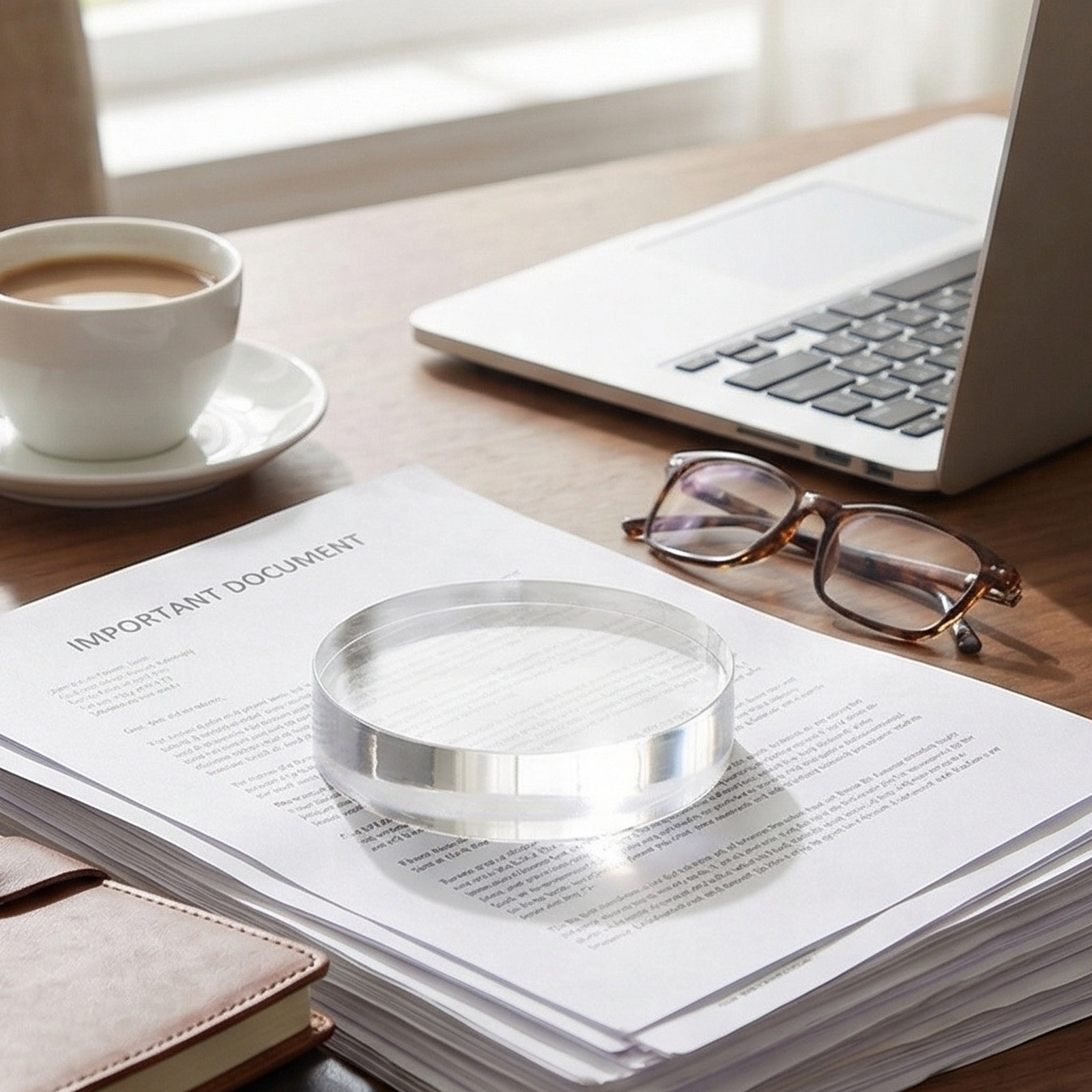 Przezroczysta, okrągła, kryszt – Paper Weight Crystal recenzja i cena