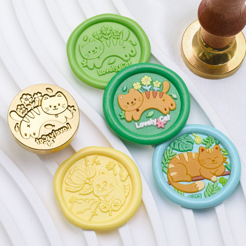 Pieczęć woskowa z motywem kota – Wax Seal Stamp Set recenzja i cena